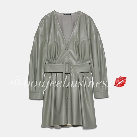 ZARA Faux Leather Dress - Picture 7 of 7